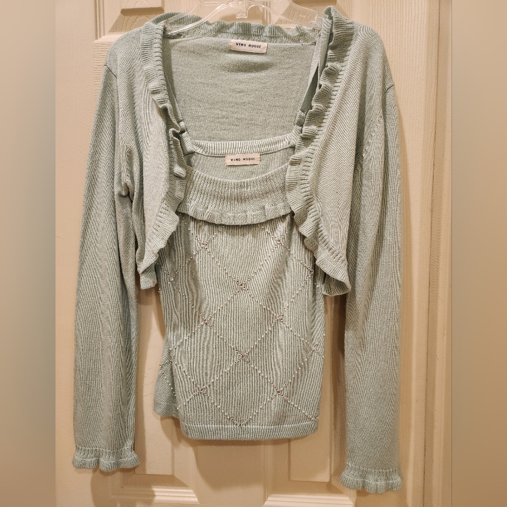 Sweater Top with Matching Bolero Sweater Jacket